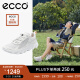 爱步（ECCO）网面鞋女 夏季简约低帮户外运动鞋日常休闲透气跑步鞋 驱动820263 白色/水泥灰82026360330 37