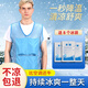 冰袋馬甲降溫背心夏季制冷戶外工作服防暑神器高溫作業(yè)男女款工地制冷衣服夏日智能氣冷物理衣服水循環(huán) 天藍色1件+8個冰袋 共發(fā)9件（可重復使用）