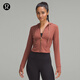 lululemon丨Waist-Seamed Nulu? 女士腰部縫線(xiàn)拉鏈連帽衫 LW3HOES 古銅棕 S /6