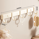妃馳奶白掛衣鉤墻上壁掛免打孔掛鉤玄關(guān)進(jìn)戶(hù)門(mén)后臥室衣帽間粘鉤掛衣架 奶白簡(jiǎn)易太空鋁掛鉤【5鉤】