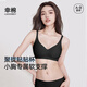 幸棉貼貼杯軟支撐內(nèi)衣女收副乳內(nèi)衣小胸聚攏無鋼圈無痕文胸透氣舒適 墨黑色 M 適合70A 70B