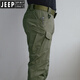 JEEP SPIRIT戶(hù)外戰術(shù)褲男夏季新款工裝褲ix7速干褲9執政官長(cháng)褲寬松登山褲 軍綠色 送腰帶【夏季薄款速干】 XL