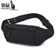 袋鼠七夕耐磨腰包包男干活工地放手機挎包多功能跑步運動(dòng)斜挎胸包女包 黑色