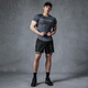 MUSCLEDOG肌肉狗 運動(dòng)T恤男夏季潮牌針織修身透氣休閑訓練服健身衣健身短袖 深灰藍色 L