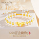 沫蘭（MOLADY）蝴蝶結(jié)黃金手鏈女款甜美高級手串飾品生日七夕情人節(jié)禮物送女友 在逃公主蝴蝶結(jié)手鏈*品牌禮盒