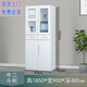 睿德瓏鋼制鐵皮柜文件柜單門(mén)收納柜700寬儲物柜辦公室文件柜白色資料柜 900寬中二斗 1mm