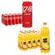 可口可樂美汁源果粒橙 1.25L*12+可口可樂碳酸汽水330ml*24罐