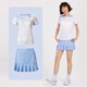 川崎（KAWASAKI）羽毛球服女神運動套裝女夏季短袖T恤運動裙繁花似錦運動服速干衣 繁花似錦 A2948 紫藍(lán)色套裝 L