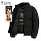 與狼共舞【90%鵝絨+石墨烯】秋冬防風立領面包服男士羽絨服 001黑色 165 