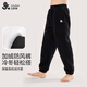 久歲伴兒童褲子男女童秋冬季加絨休閑褲大童青少年學(xué)生加厚保暖寬松長(cháng)褲 黑色 180 /身高175-185體重135-145斤