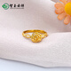 智玉云祥999足金玫瑰花黃金戒指女 5G工藝?yán)p繞麻花指環(huán)實(shí)心活口戒送女友 金約3.2g 克重多退少補(bǔ)