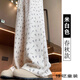 悸囈女童褲子秋季6-12歲春秋寬松新款兒童休閑碎花闊腿褲女孩初中生直 米白色 160cm