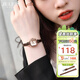 聚利時(shí)（Julius）女表方形小方糖小巧手表女2025新款小表盤女士學(xué)生防水石英表 高級咖【送原裝備用表帶】