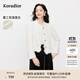 珂萊蒂爾【盈動(dòng)綻放】2025法式蕾絲優(yōu)雅短外套女通勤淑女上衣 本白 XL