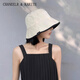 CHANEELR & KARITH防曬帽漁夫帽子2025新款遮陽(yáng)雙面太陽(yáng)盆帽生日小眾禮物送女友老婆 黑色 米 均碼