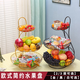 霓峰水果盤(pán)客廳家用現代簡(jiǎn)約北歐風(fēng)輕奢創(chuàng  )意鐵藝多層水果籃多功能盤(pán)子 【升級大號加粗】三層金色
