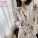 莫代爾冰絲睡衣女春夏長袖網(wǎng)紅卡通甜美套裝25新品少女風(fēng)可外穿家居服XL