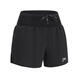 王后衛4英寸水溶紗跑步短褲男帶內襯可放手機馬拉松速干運動(dòng)吸濕速干褲 WHW02-黑色 XL （120-140斤）