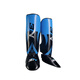 BN FIGHT拳擊護腿 泰拳散打護脛連腳背比賽訓練護具 藍色 成人L碼 1.60米—1.75米