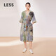 LESS2024年夏新款短袖連衣裙2O4G13230 901多彩混雜/漸變 L
