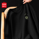 名創(chuàng  )優(yōu)品（MINISO）重磅T恤男長(cháng)袖2025秋季新款純棉圓領(lǐng)內搭上衣男生春秋打底衫衣服 黑色(生機胸標) L 175(名創(chuàng  )優(yōu)品 品控嚴格)