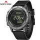NORTH EDGE當兵訓練戶(hù)外男士防水運動(dòng)電子手表鬧鐘秒表倒計時(shí)計步時(shí)速指南針 TANK 3 44mm