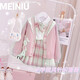 安妮優(yōu)兒（Anneyol）女童JK套裝春秋2025秋裝新款學(xué)院風(fēng)韓版百褶裙毛衣開(kāi)衫三件套洋氣 粉色三件套【裙子+襯衣+開(kāi)衫】 160
