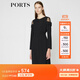 PORTS寶姿商場(chǎng)同款女裝秋季新品中長(zhǎng)款修身連衣裙LA9D086GFB011 黑色 XS (2)