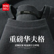 名創(chuàng  )優(yōu)品（MINISO）220G重磅華夫格短袖男肌理感高端ins潮流圓領(lǐng)半袖男士寬松百搭T恤 深灰 XL 180 (不起球不掉色)
