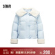 森馬（Semir）羽絨服女冬季拼接毛領(lǐng)大翻領(lǐng)80絨子寬松2025甜美上衣109725113033
