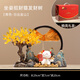 歐梵普（oufanpu）招財貓 擺件喬遷之喜搬家開(kāi)業(yè)禮物送朋友店鋪客廳辦公室前臺裝飾 招財貓擺件-青色-日出金山禮盒裝 新居客廳玄關(guān)高檔禮品