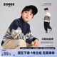 左西男童毛衣兒童加厚秋冬2025新款男孩針織衫冬季套頭衫 藏青色 130