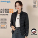 真維斯（Jeanswest）羽絨服女春秋輕薄羽絨服女短款白鴨絨輕便薄款外套女款黑色L