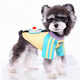 MIKI PAD狗狗衣服小型犬透氣春秋款薄款T恤泰迪比熊雪納瑞貓衣服可牽引 撞色T恤【帶牽引環(huán)】 M胸圍42cm（參考體重5-8斤）