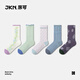JKN浮雕襪子女中筒襪夏季薄款【日系復古】花朵無(wú)骨襪棉搭小皮鞋5雙