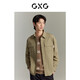 GXG男裝  黑色肌理感工裝風(fēng)襯衫 卡其色 170/M
