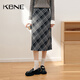 KBNE半身裙女裙子秋冬款2025春季新款格子a字裙今年流行爆款半裙 灰格 M