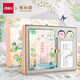 得力(deli)頤和園手賬禮盒套裝杏林春燕(記事本/和紙膠帶/信箋/中性筆)筆記本伴手禮送禮SZ021