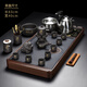 陶福氣茶具燒水壺一體全自動(dòng) 茶盤(pán)套裝家用紫砂功夫茶壺茶杯茶臺定制 金字-禪茶紫砂自動(dòng)+悟道清秋 1件