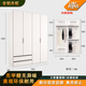 錦昂（jinang） 全鋁衣柜開(kāi)門(mén)家用臥室收納簡(jiǎn)約環(huán)保健康鋁合金家具儲物成品衣廚  【米白色】180 A+B 款
