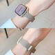 添賦適用蘋果手表iwatch S10/9表帶麥穗磁吸Apple WatchS9/Ultra2輕奢鏤空金屬彩鉆狗手鐲s8/7/6/SE腕 星光色【麥穗款·磁吸折疊扣·熱賣色】 適用38/40/41/S1