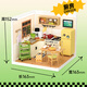 Robotime超級世界diy小屋奶茶下午茶廚房拼裝益智玩具女孩禮物 廚力滿滿 廚房