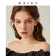 DAISY DREAM韓國耳圈大圓圈耳環(huán)女2025年新款潮氣質(zhì)圈圈款圓環(huán)形歐美夸張耳飾 銀色直徑5cm