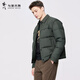 與狼共舞【科技鎖溫】翻領(lǐng)羽絨服男2025冬季新款男裝厚實(shí)保暖鴨絨外套7035 灰綠211 M (170)
