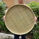 嘉籃鄉(xiāng)簸箕竹編制品竹篩子手工竹匾曬干貨農(nóng)家用畚箕圓簸箕裝飾晾曬筐 頭層竹青73cm 邊高約3.5厘米