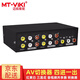 邁拓維矩（MT-viki）AV切換器二進(jìn)一出四進(jìn)一出八進(jìn)一出 三蓮花紅黃白DVD機(jī)頂盒監(jiān)控連接電視投影儀音視頻轉(zhuǎn)換器共享器 MT-431AV 四口 4進(jìn)1出