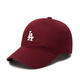 美職棒（MLB）男女復(fù)古可調(diào)節(jié)軟頂運(yùn)動(dòng)棒球帽休閑遮陽(yáng)鴨舌帽情侶CP77/CP66 酒紅LA小標(biāo)【CP77-07WIS】 均碼