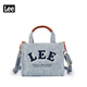 LEE學(xué)院風(fēng)托特包潮流高級感單肩斜挎包手提百搭小眾女生包包生日禮物 水洗灰