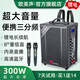 歐美聲三分頻廣場舞小音響戶外k歌專業(yè)設(shè)備網(wǎng)紅直播唱歌專用大功率背帶手提便攜式小型藍(lán)牙音箱帶麥克風(fēng) H9雙肩背帶 8英寸三分頻 300W 2*無線U段金屬話筒+大禮包