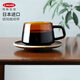 Kinto 日本品牌茶杯琥珀色把手復古咖啡杯耐熱玻璃水杯辦公室茶水 把手款 270ml